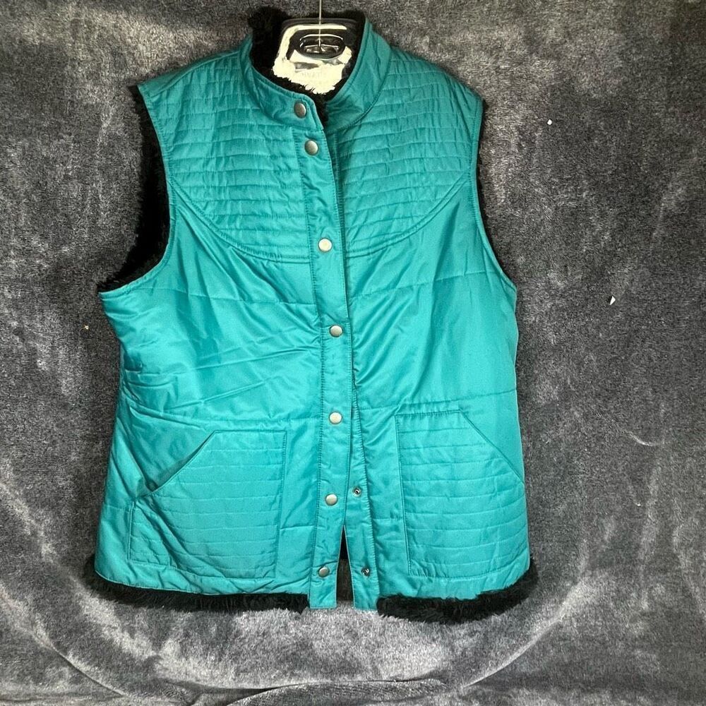 Pendleton Sherpa Fleece Lined Green Vest Size L